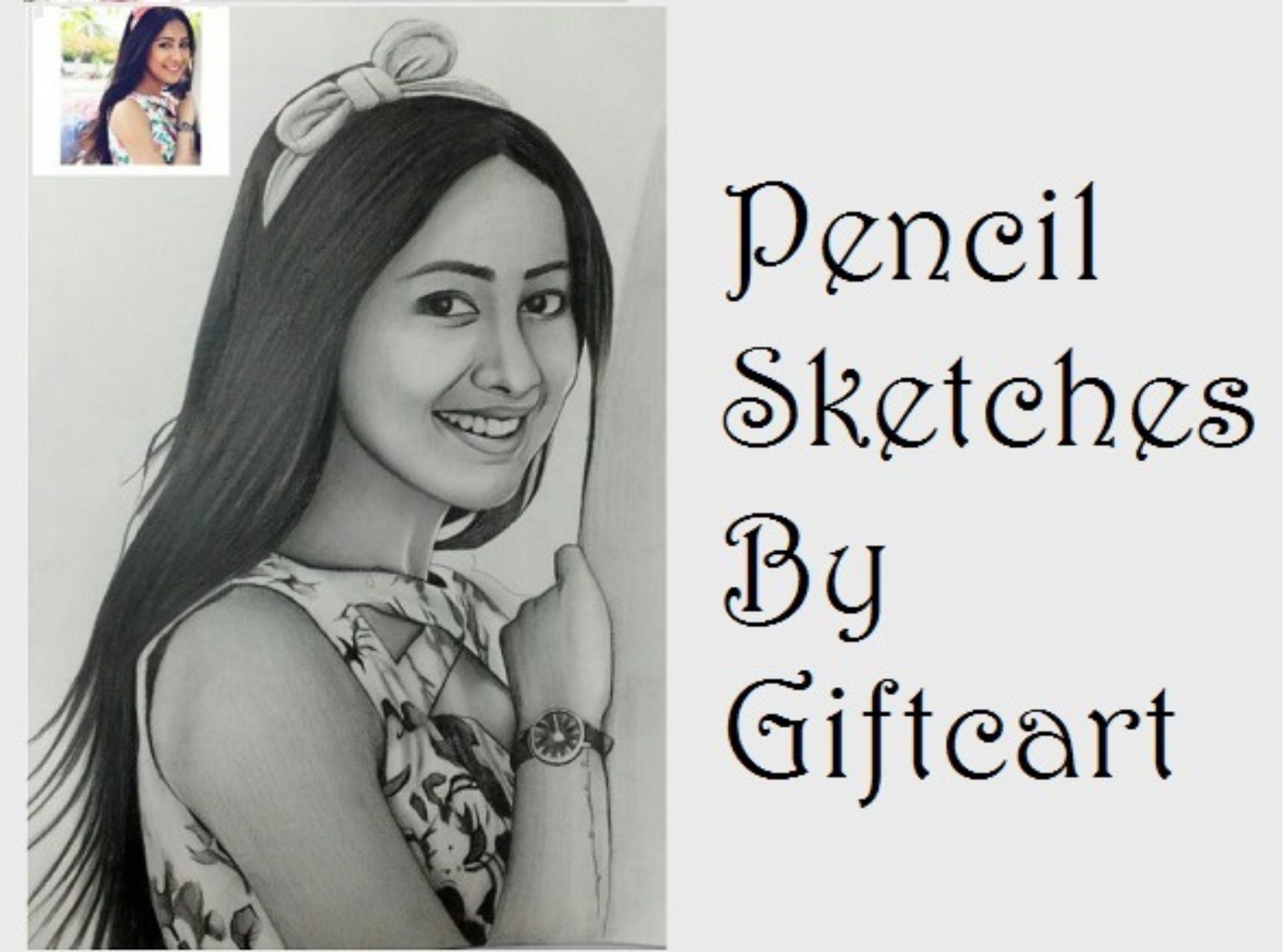 Pencil Sketch for Best Friends, Sisters, Girlfriend, Personalized