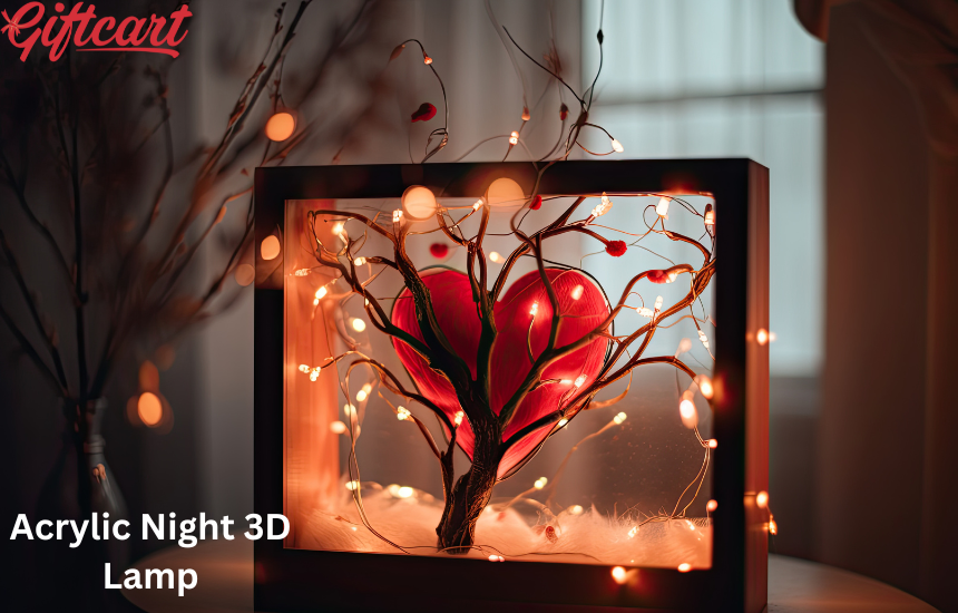Heart acrylic 3D lamp