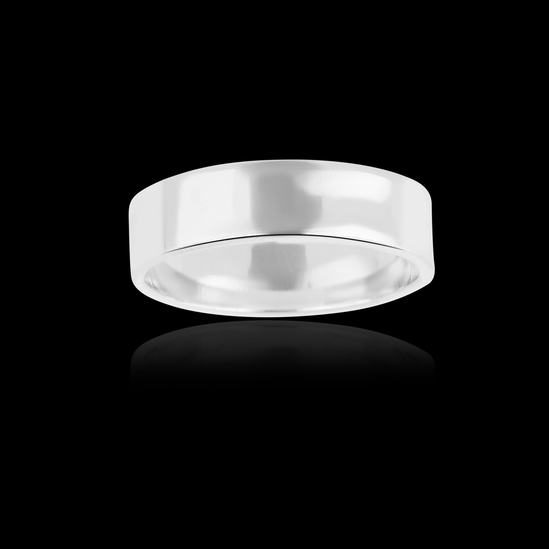 925 Sterling Silver Flat Band Ring Gift for Him-1