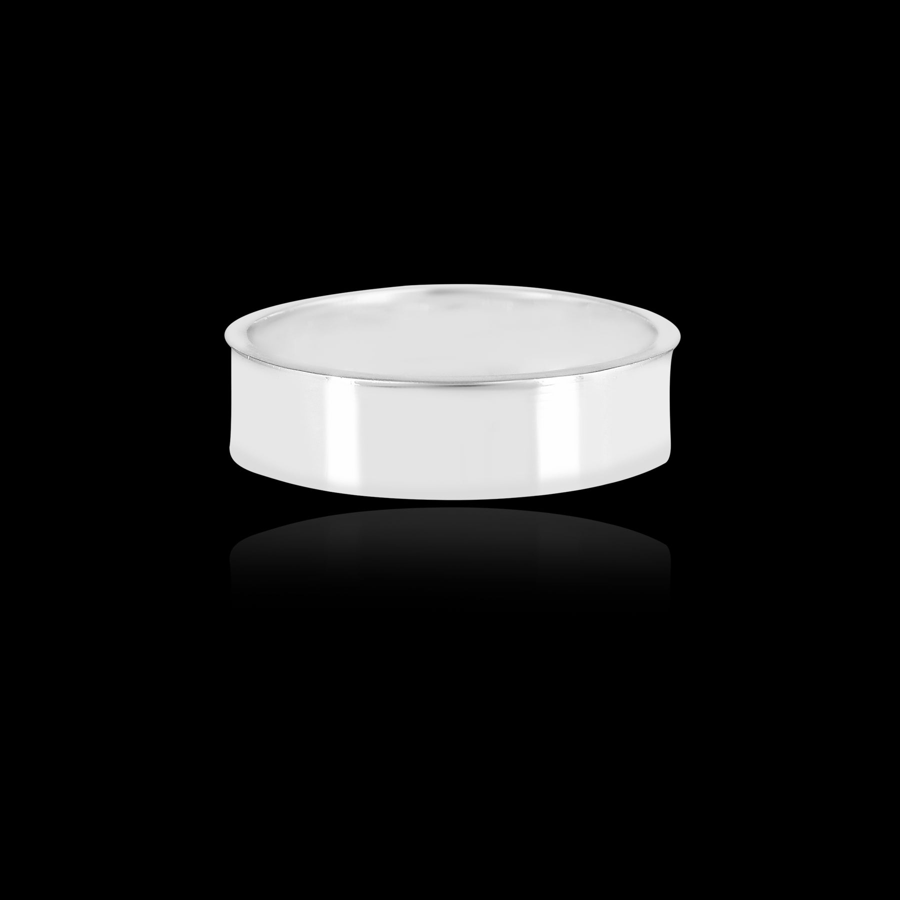 925 Sterling Silver Flat Band Ring Gift for Him-1