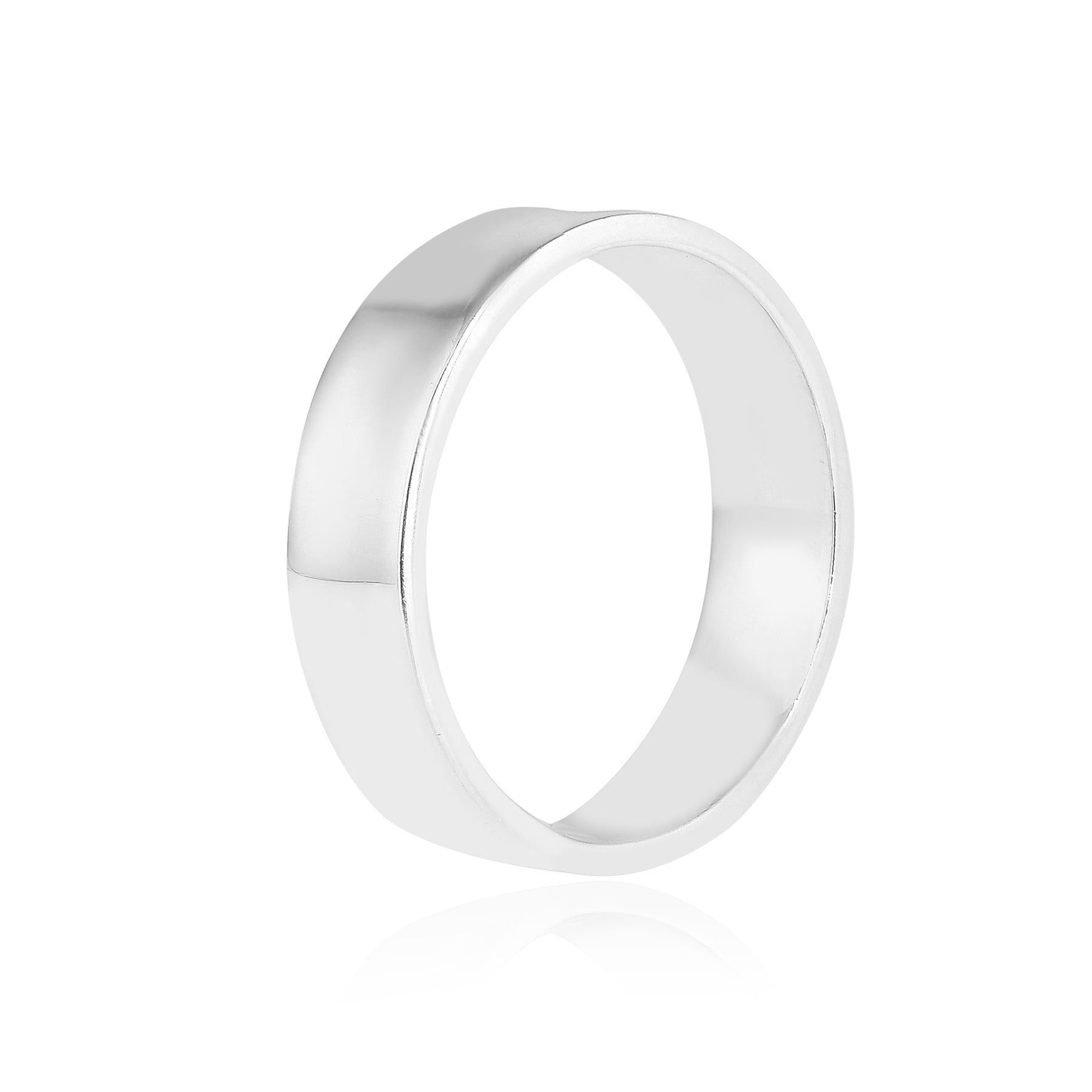 925 Sterling Silver Flat Band Ring Gift for Him-1