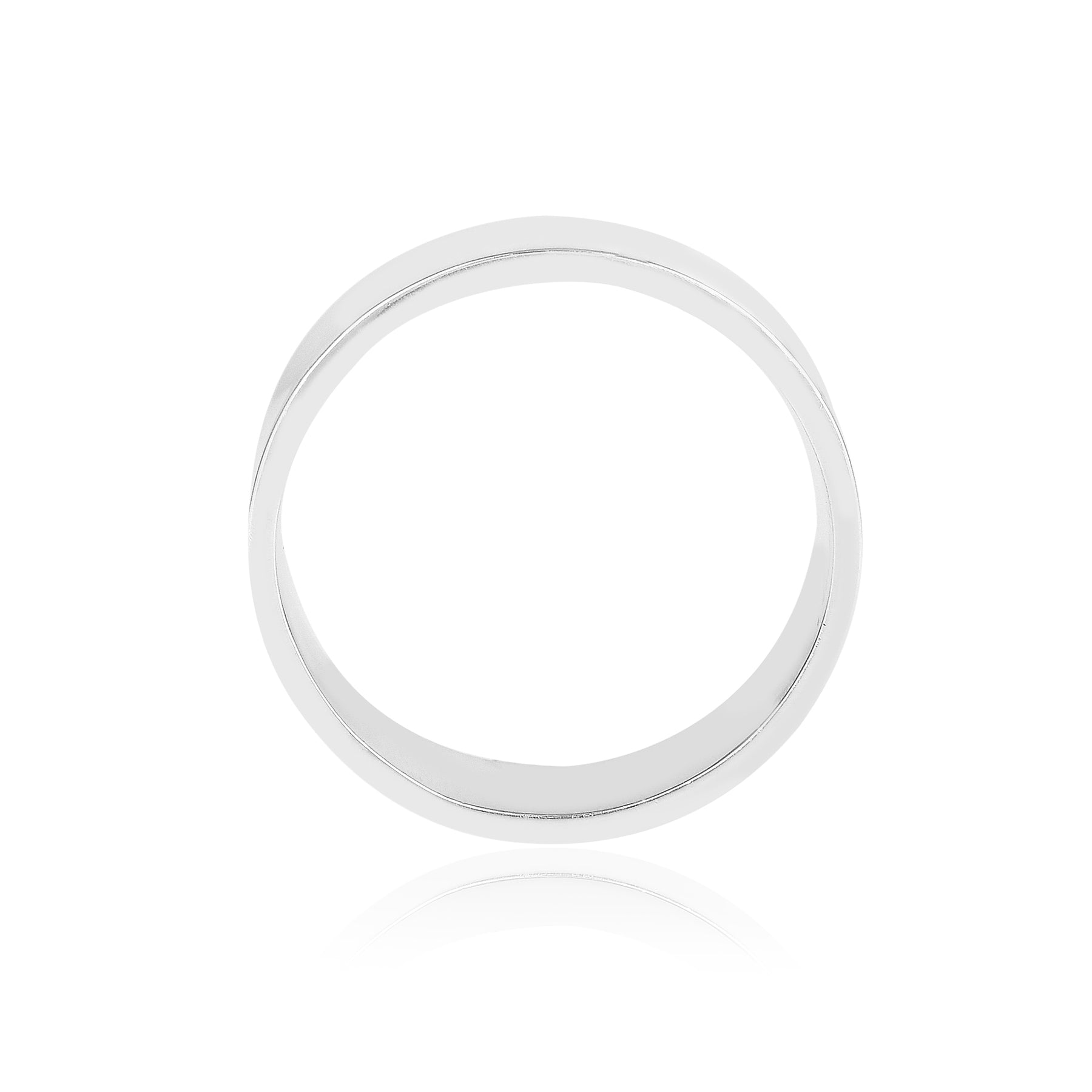 925 Sterling Silver Flat Band Ring Gift for Him-1