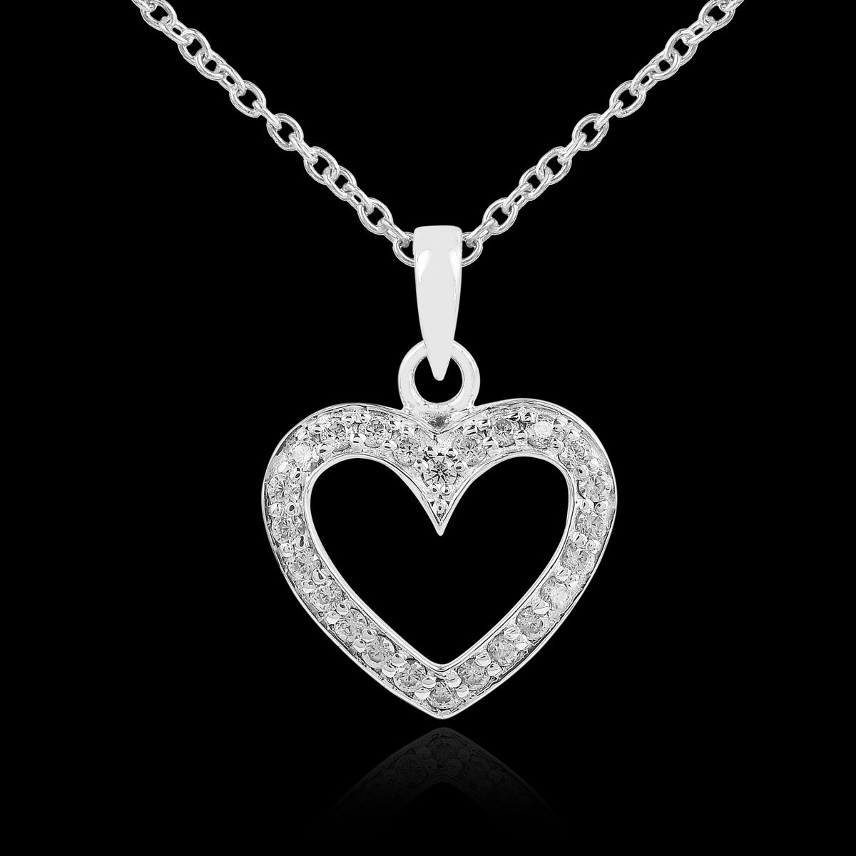 925 Sterling Silver Cozy Heart Pendant with Chain Gift for Her