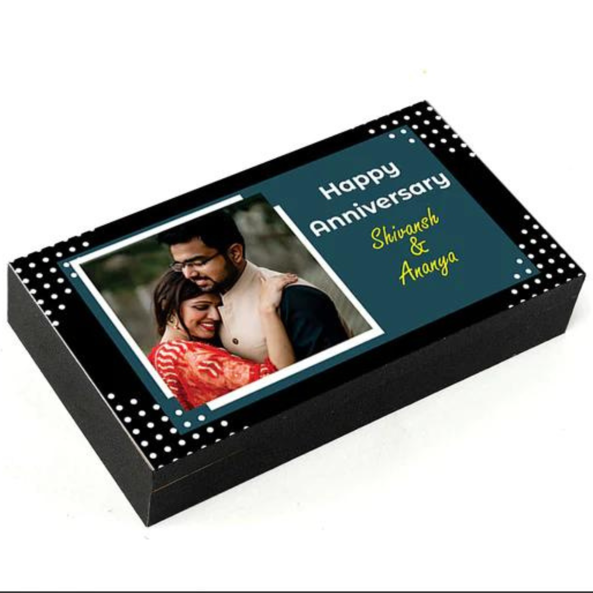 Wedding Anniversary Printed Personalised Photo Chocolate