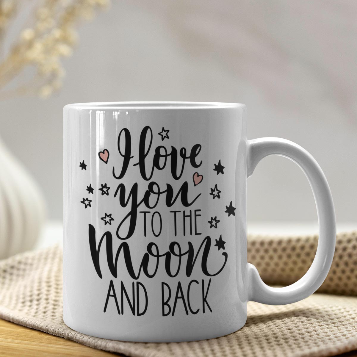Personalized Love You To The Moon And Back Coffee Mug Gift For Mom 1