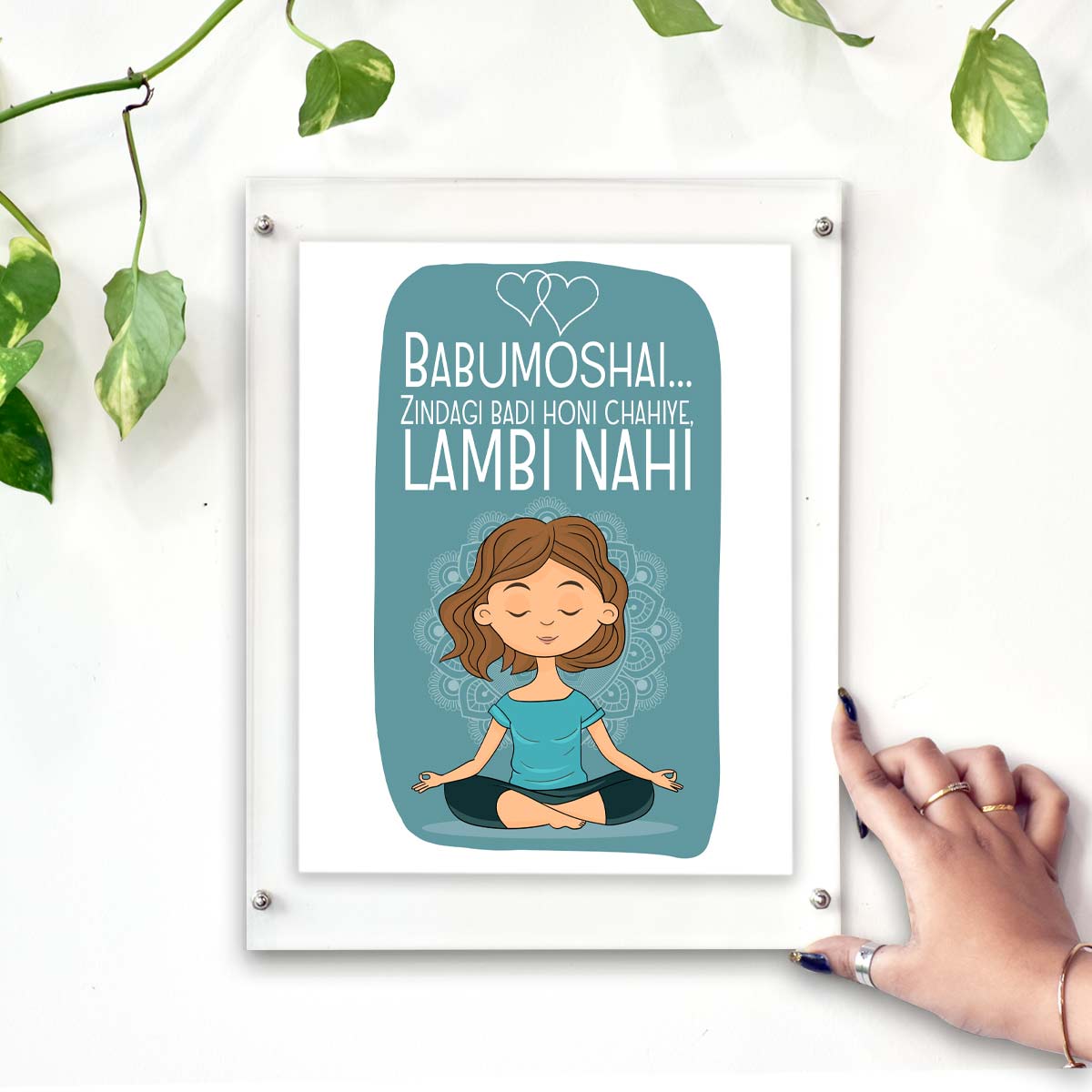 Babumoshai Zindagi Badi Honi Chahiye Female Poster Frame