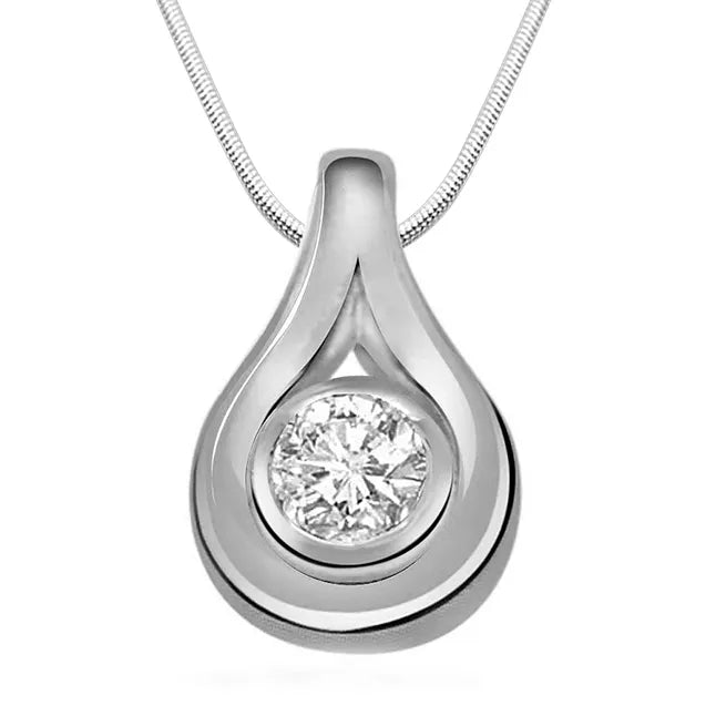 High Hopes - Real Diamond & Sterling Silver Pendant-1
