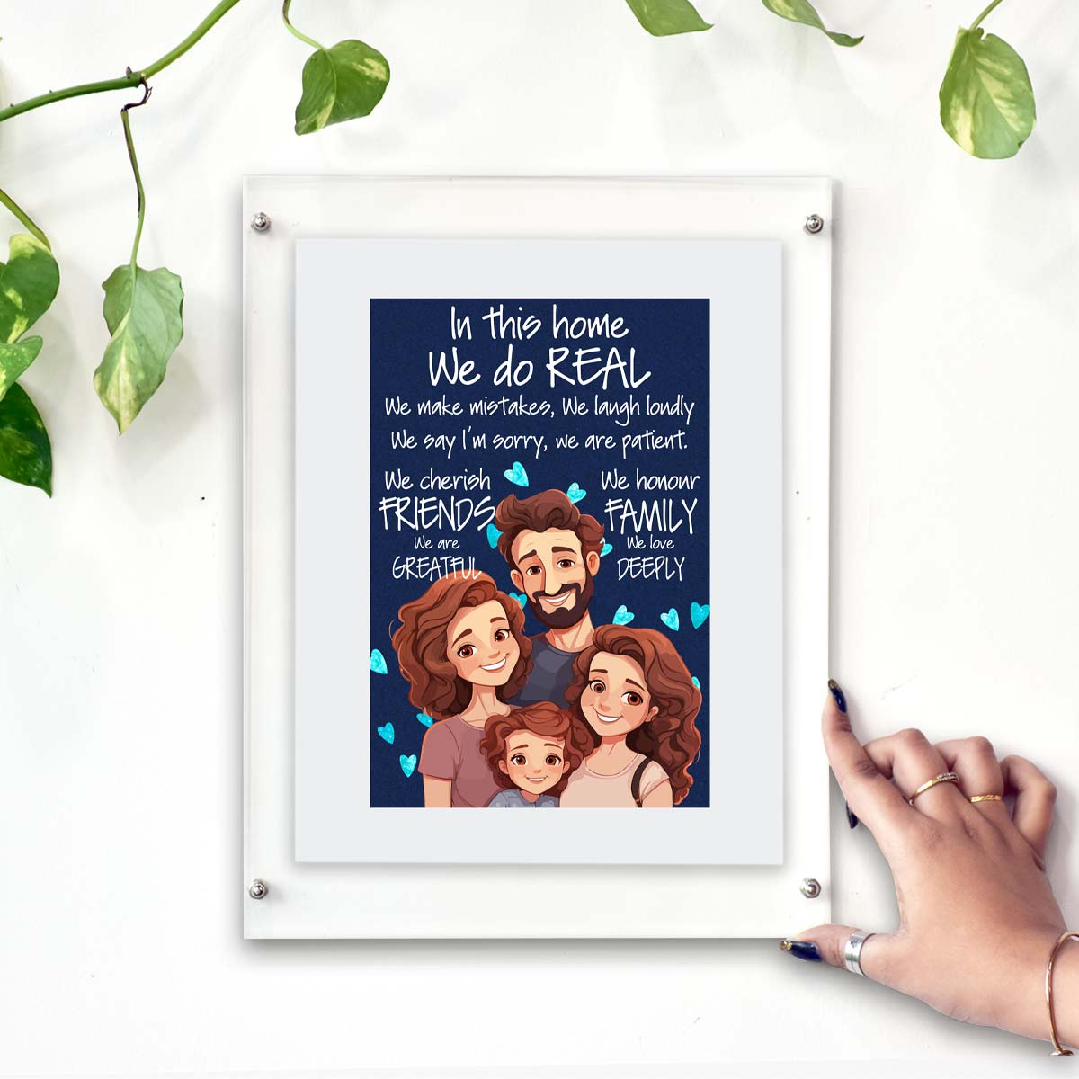 In this home We do Real Wooden Poster Frame for Family