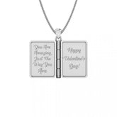 Silver Valentines Gift Card Pendant