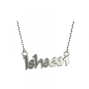 Customized Silver Name Pendant With Chain-2