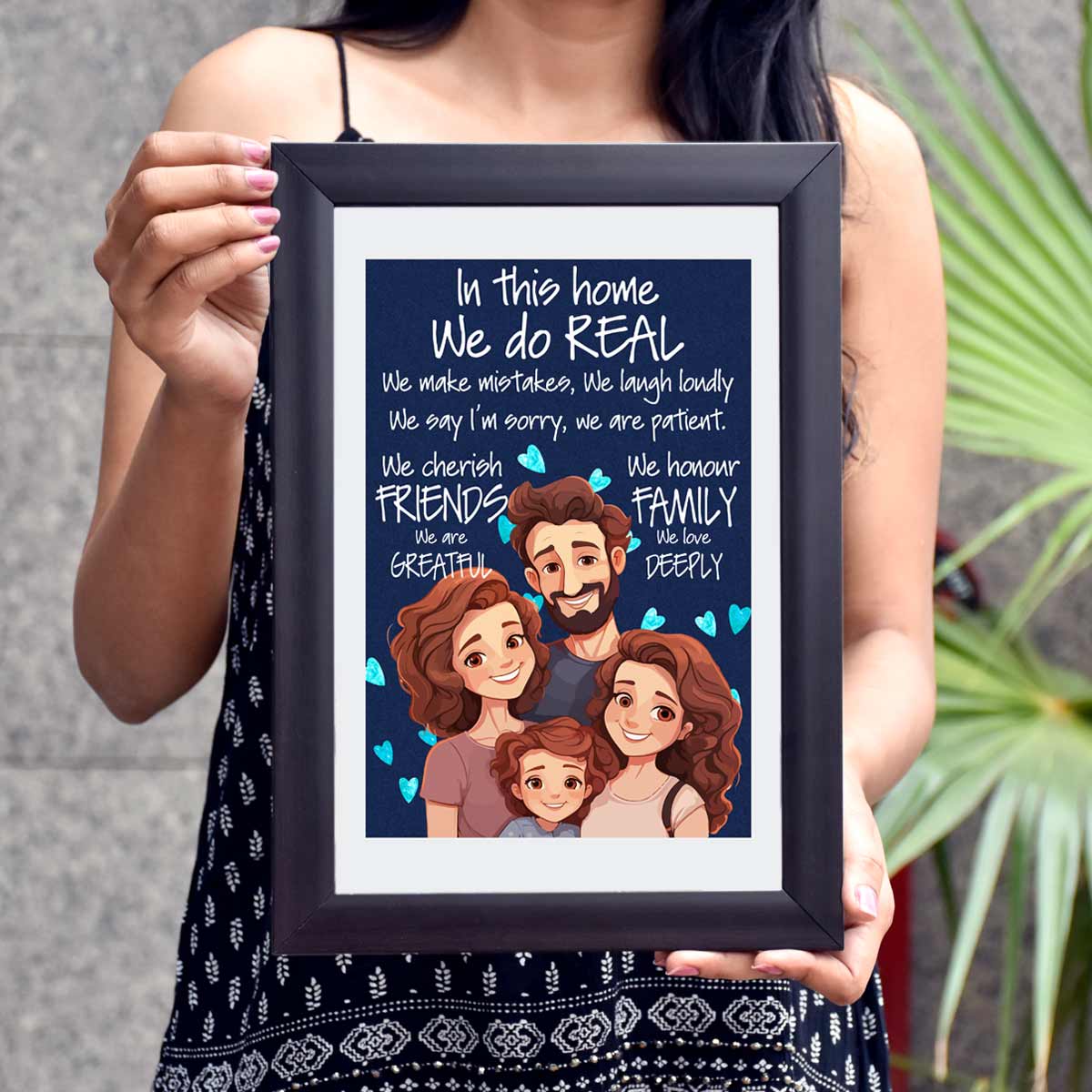In this home We do Real Wooden Poster Frame for Family