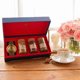 Tea Time Treasure - Wellness Infusions ( 3 Caffeine Free Teas With Brass Strainer )-1