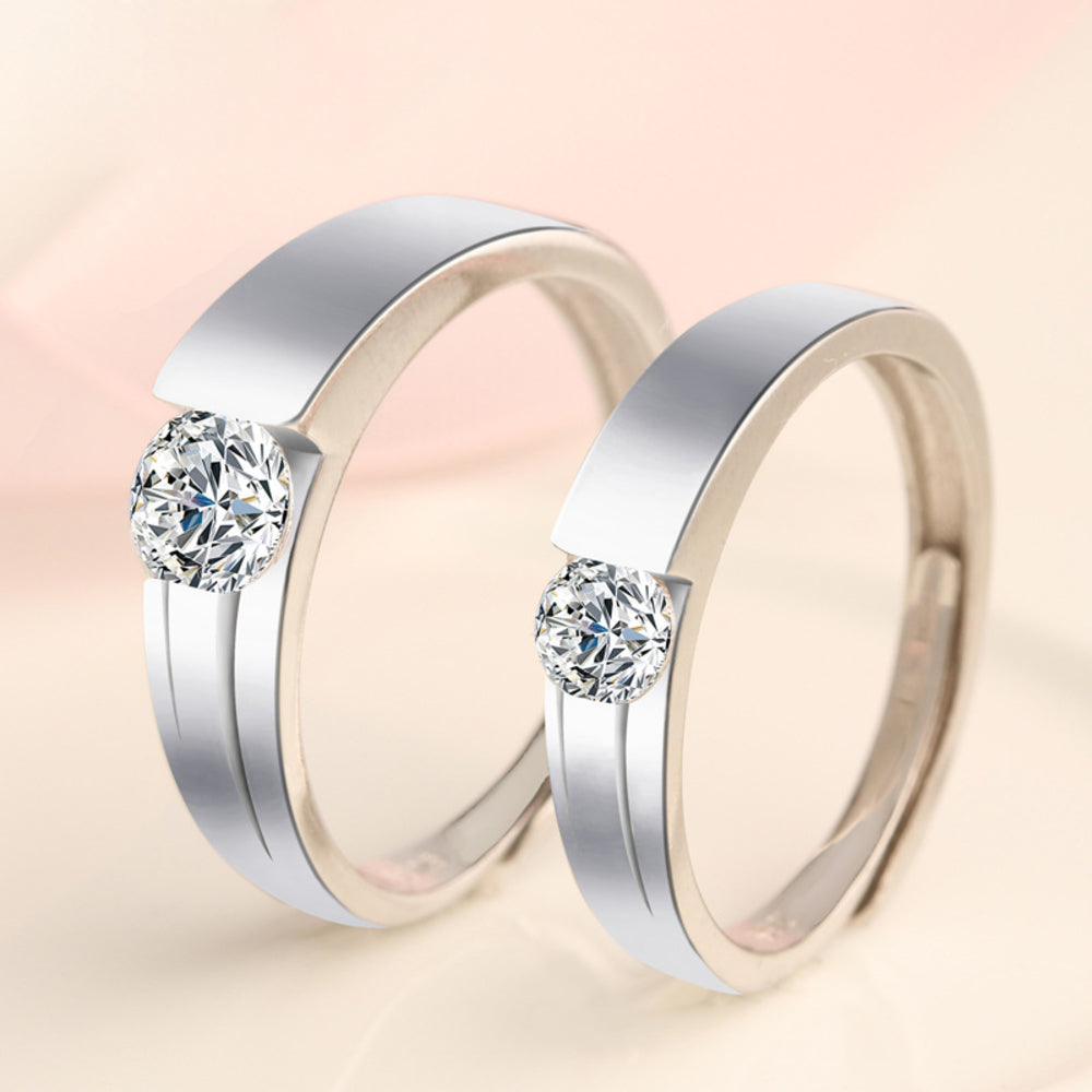 Ravishing Couple Rings in Sterling Silver-1
