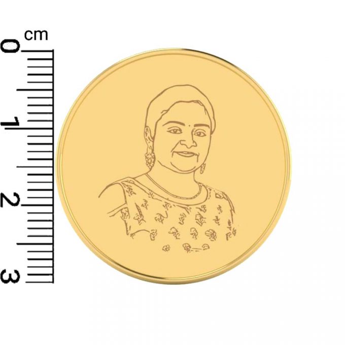 Elite Photo Engraved Gold Coin-2