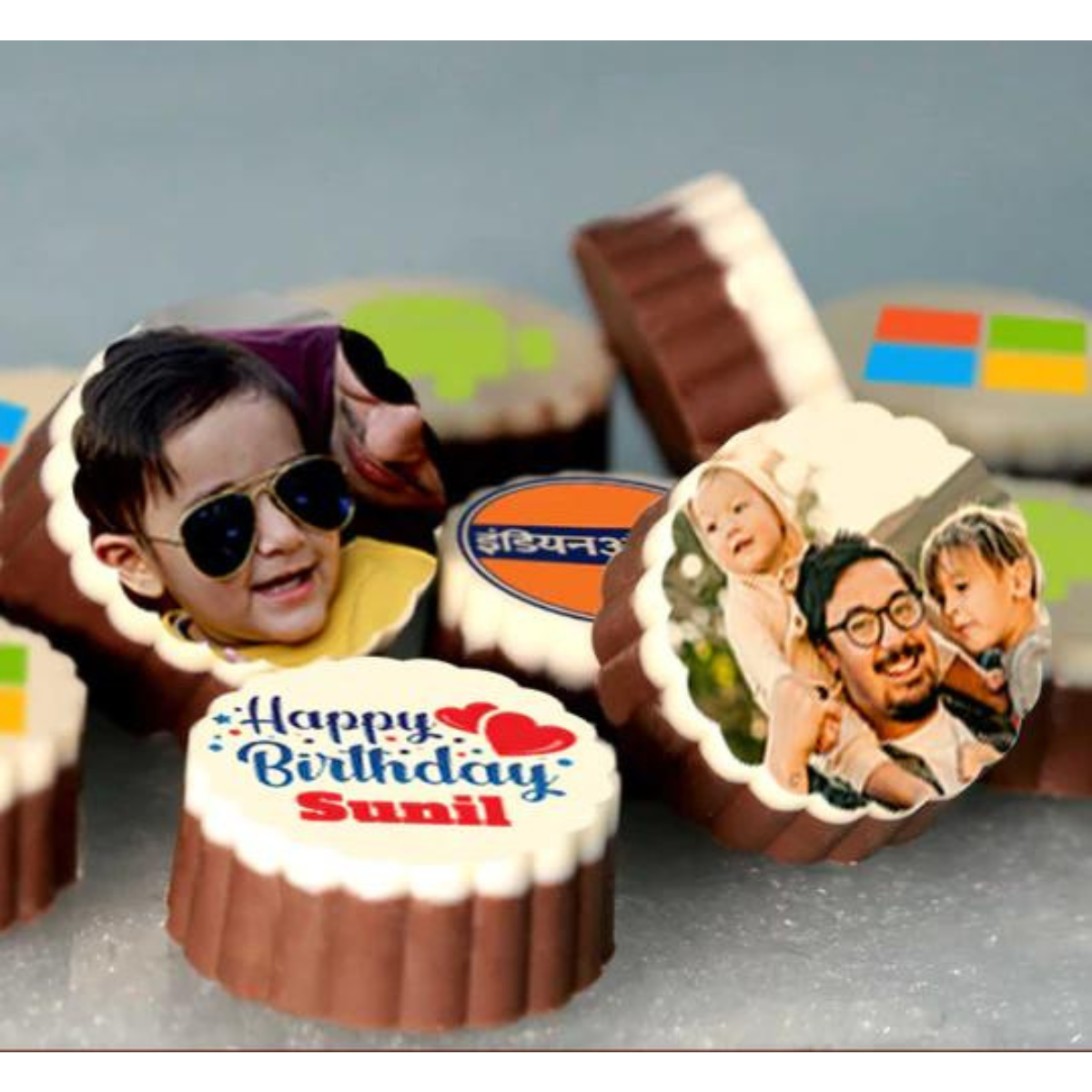 Customized I Love My Dad Photo Chocolates Gift For Father's Day 5