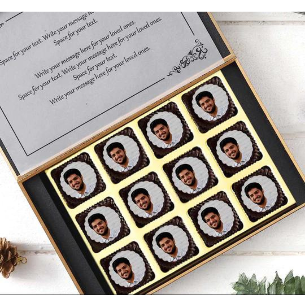 Premium Thank you Personalised Photo Chocolate