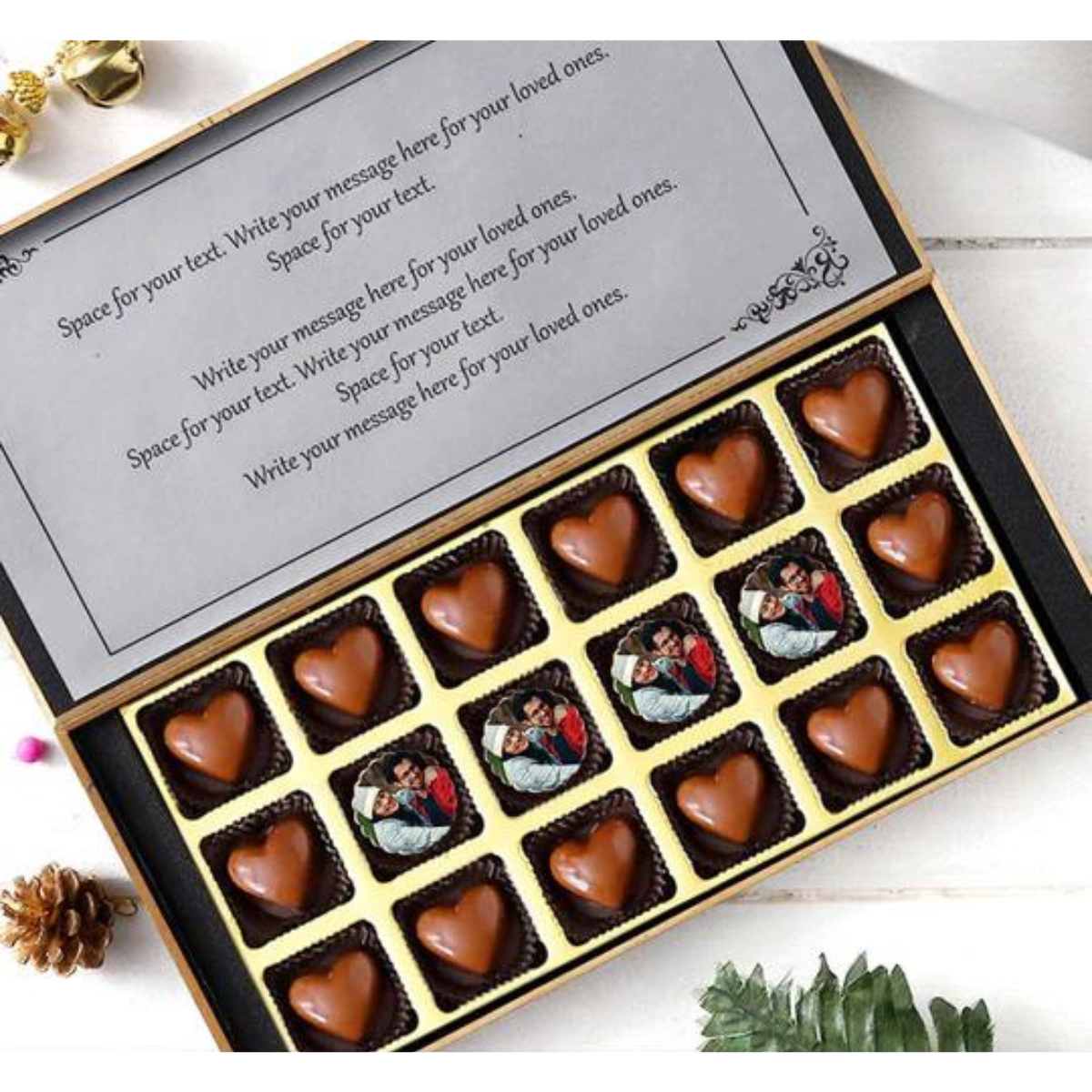 The Best Teddy Day Personalised Photo Chocolate