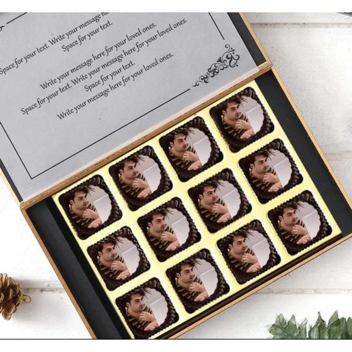 Premium Congratulations Personalised Photo Chocolate