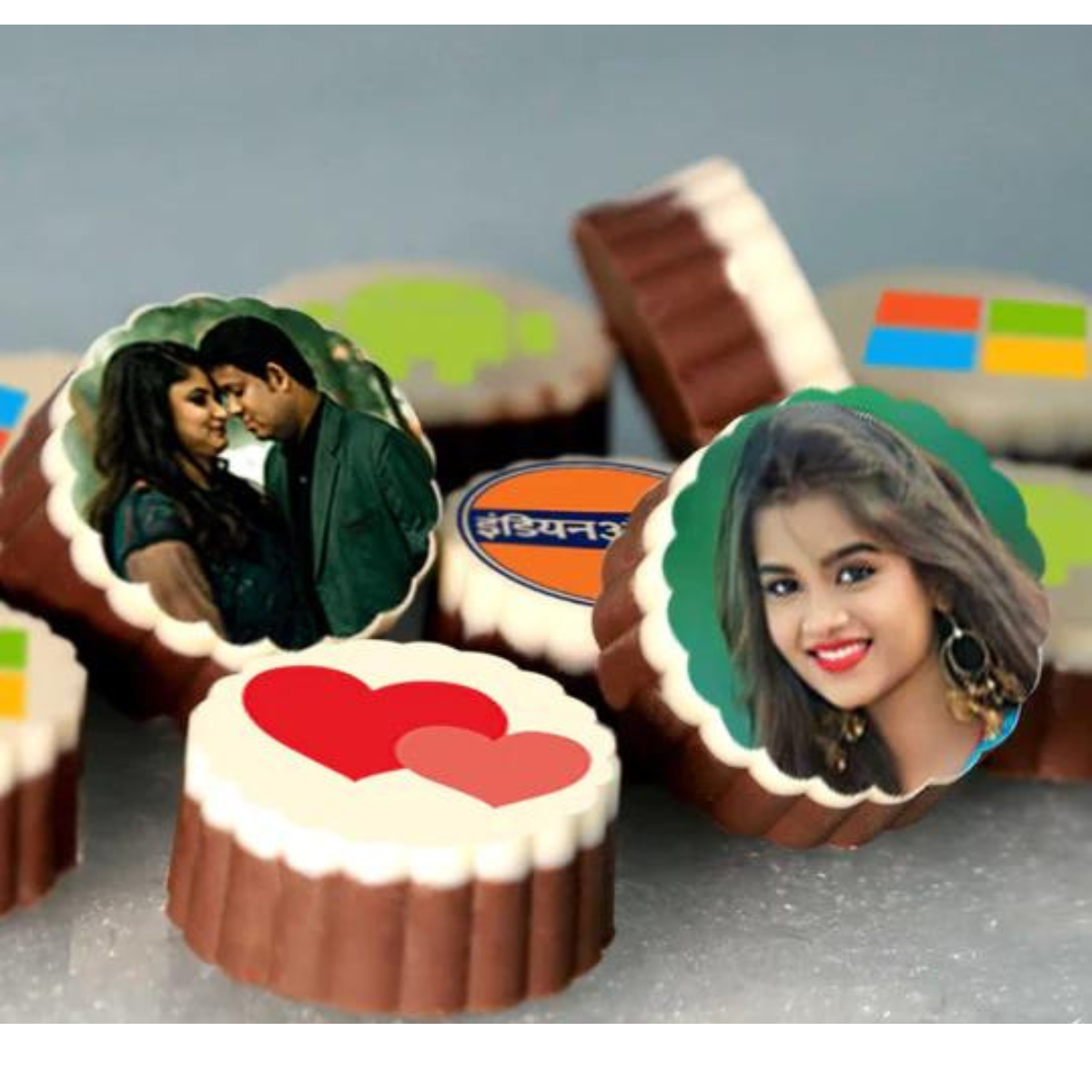 Heart Shape Personalised Photo for Chocolate Day