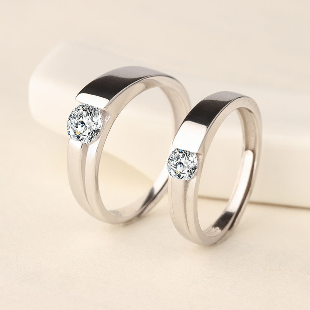 Ravishing Couple Rings in Sterling Silver-2