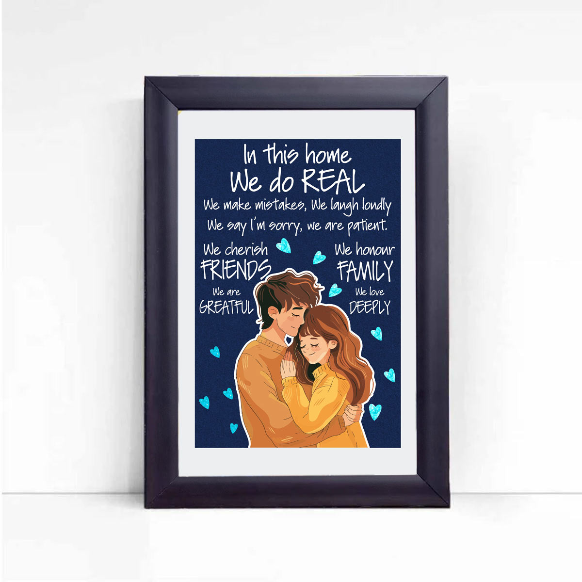 In This Home We do Real Wooden Photo Frame for Couple