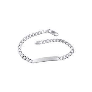 Personalized Name Plate Silver Bracelet-2