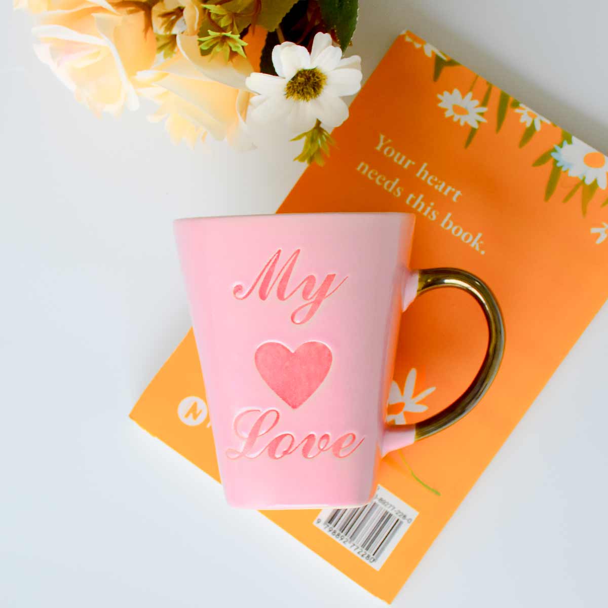 My Love Heart-Shaped Coffee Mug Gift for GF, BF, Lover, Wife, Husband