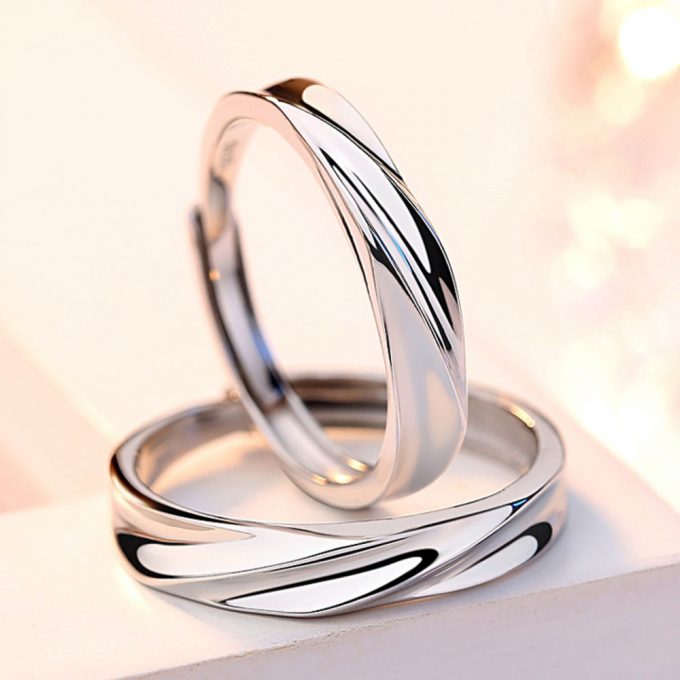 Superlative 925 Sterling Silver Couple Rings-3