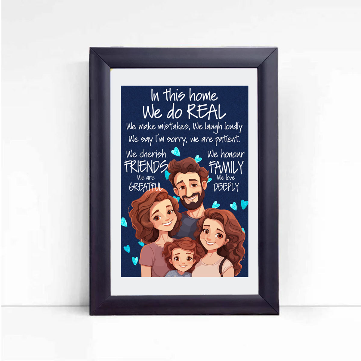 In this home We do Real Wooden Poster Frame for Family