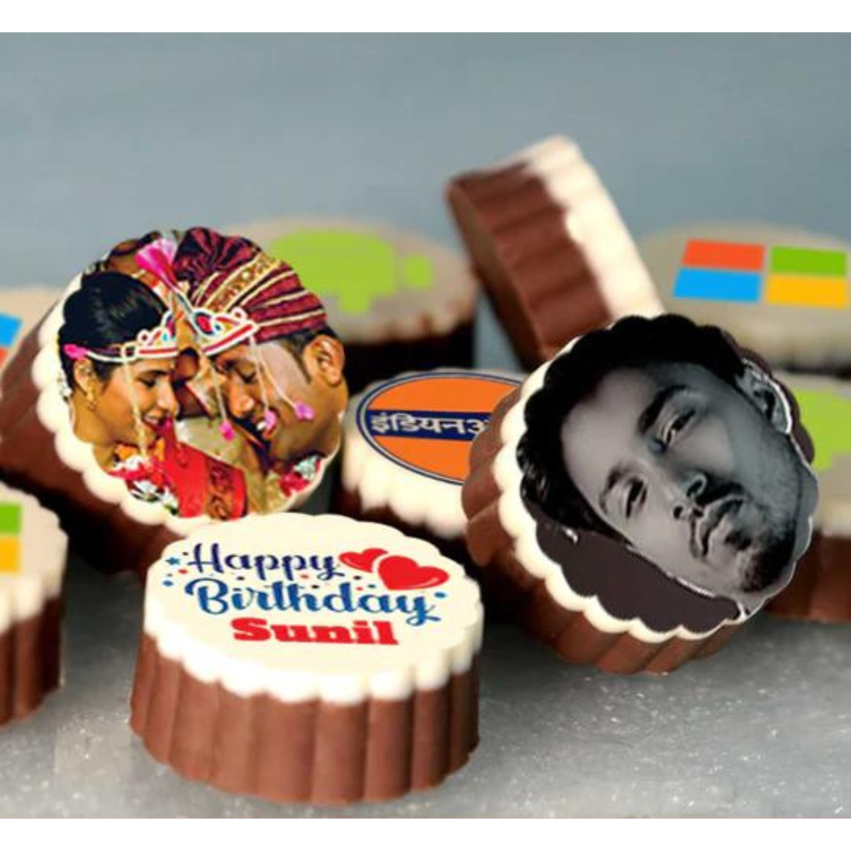 Wedding Anniversary Online Personalised Photo Chocolate