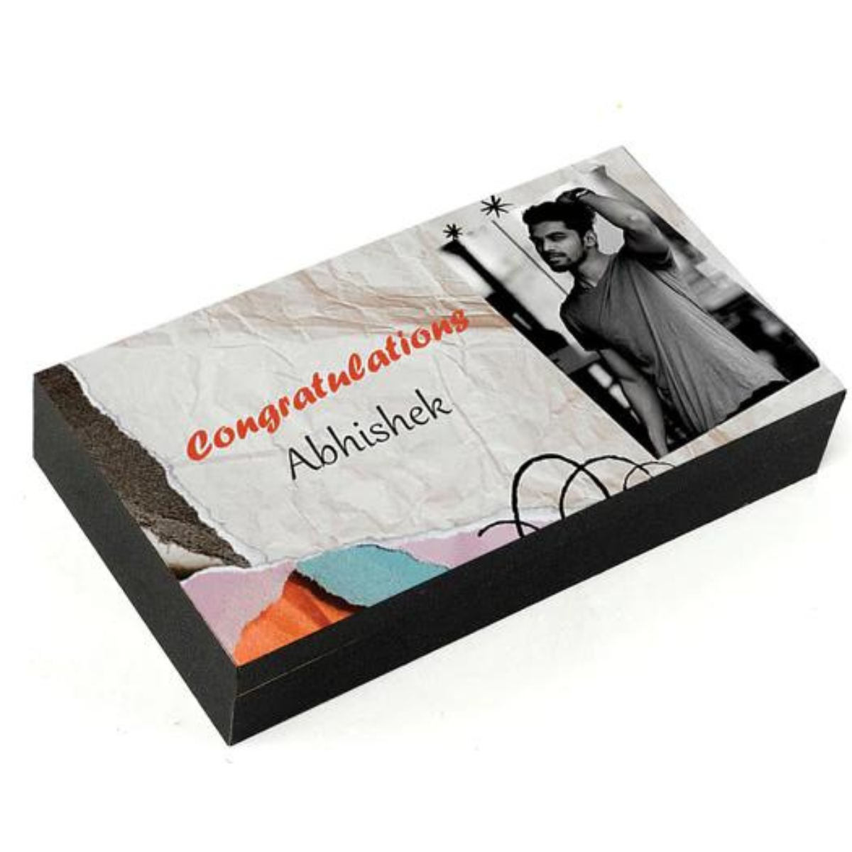 Congratulations Personalised Photo Chocolate