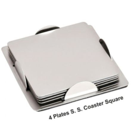 Stainless Steel 4 pcs Coaster Set (Bulk/Corporate Orders Only)