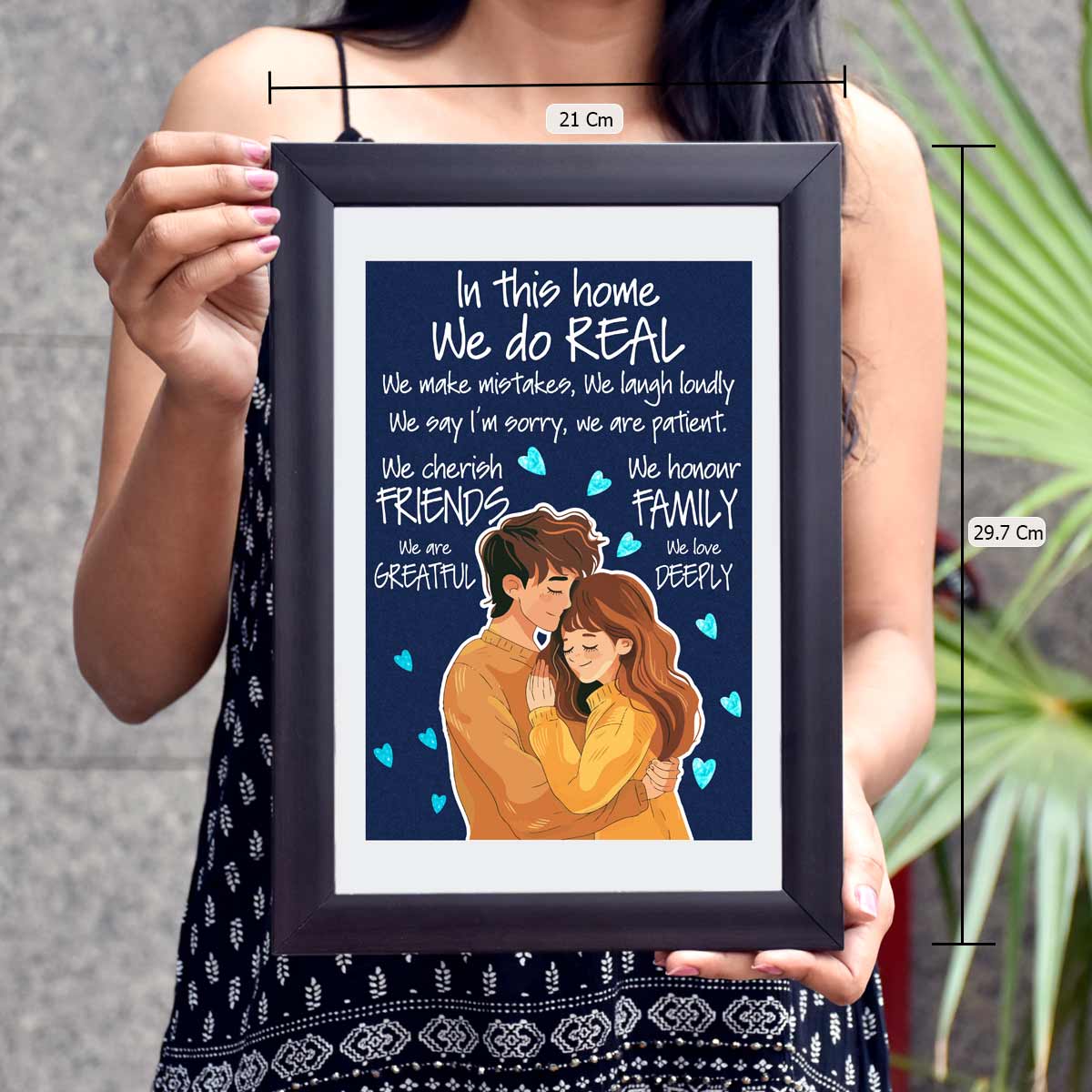 In This Home We do Real Wooden Photo Frame for Couple