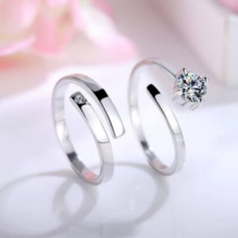 Couples Sterling Silver Finger Ring-3