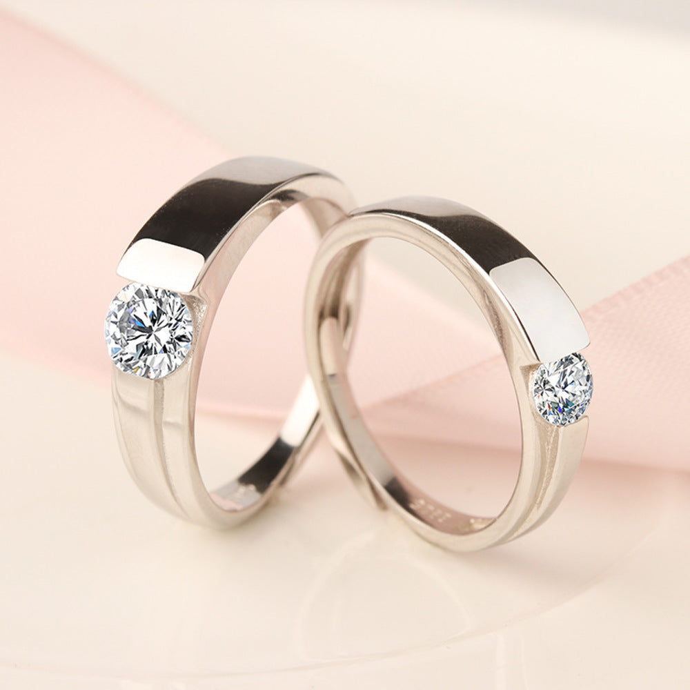 Ravishing Couple Rings in Sterling Silver-3