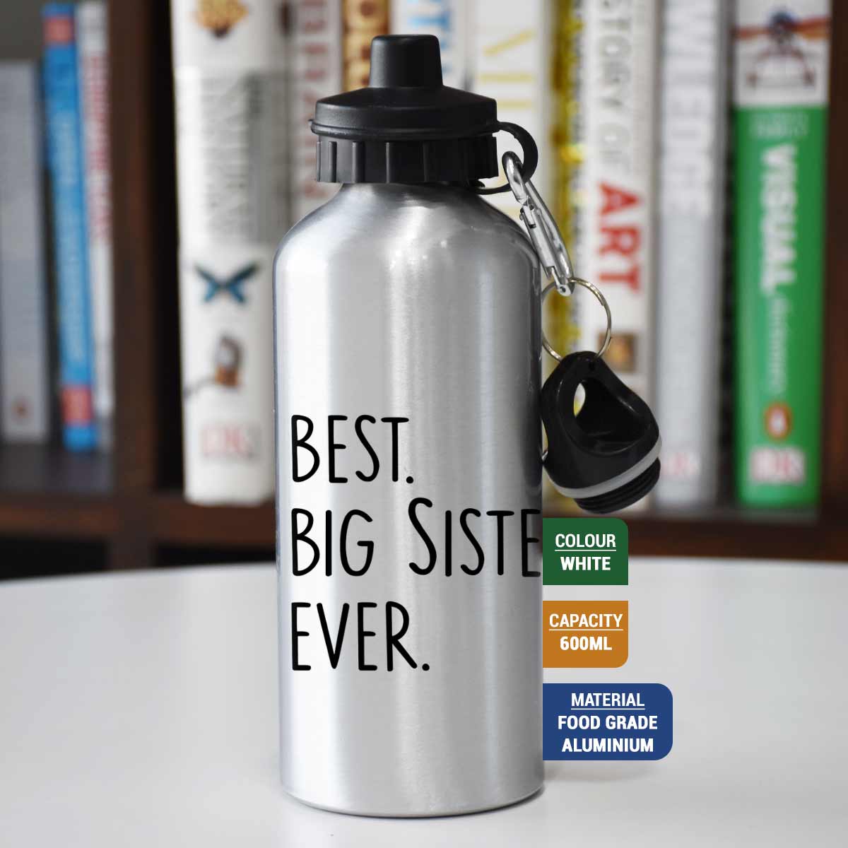 World's Best Sister Printed Sipper Bottle Gift for Sister