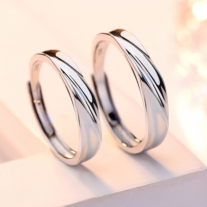 Superlative 925 Sterling Silver Couple Rings-2