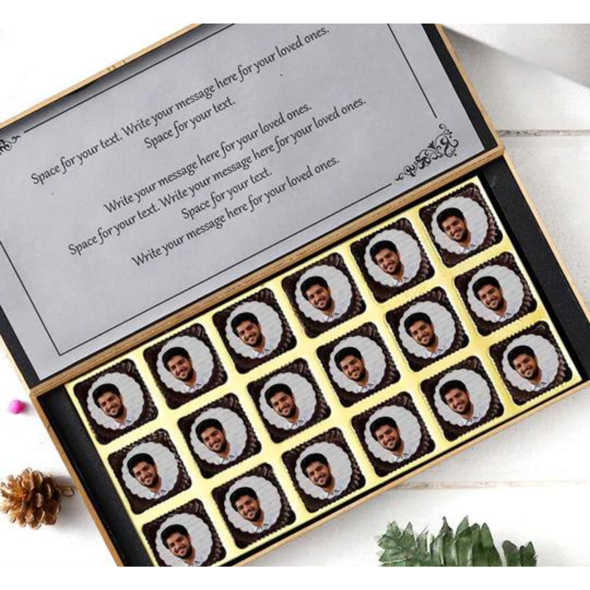 Premium Thank you Personalised Photo Chocolate