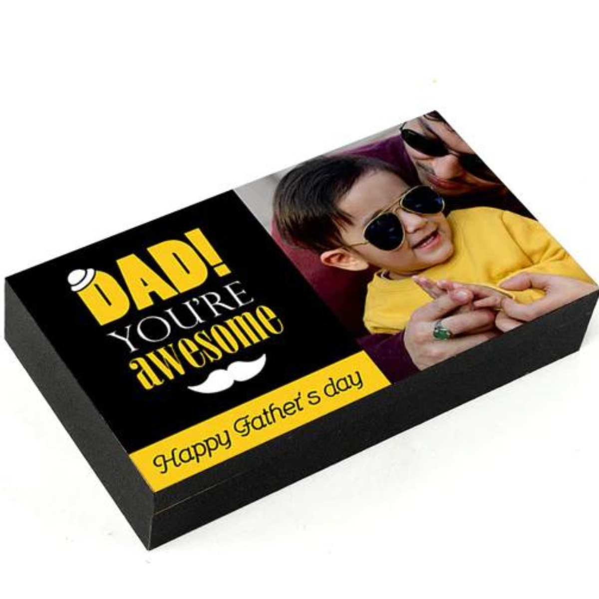 Dad and son Personalised Photo Chocolate