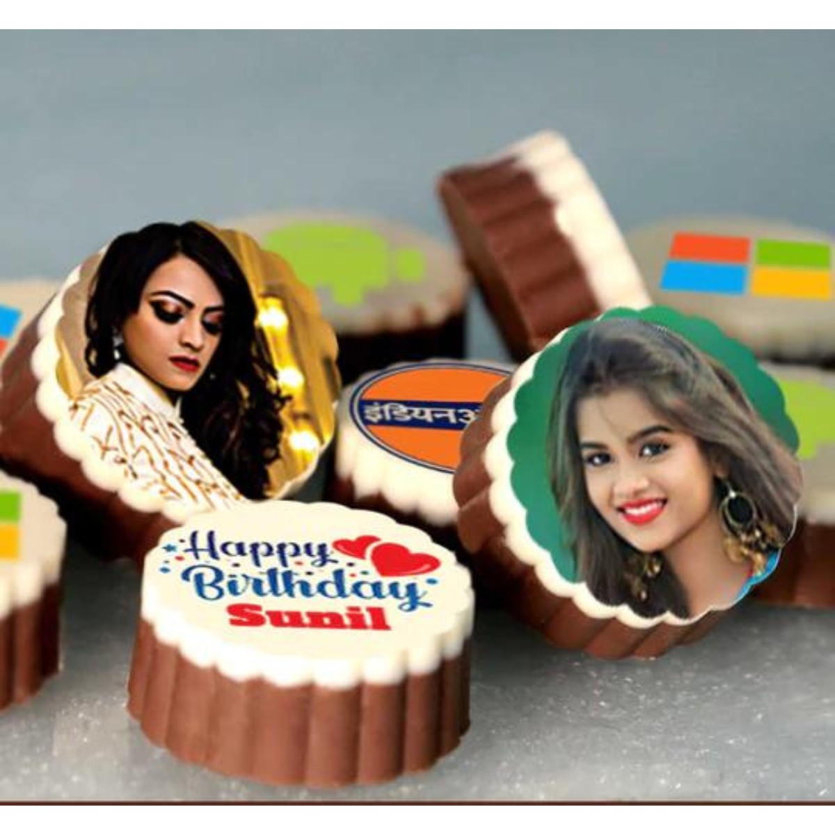 Miss You Personalised Photo Chocolate