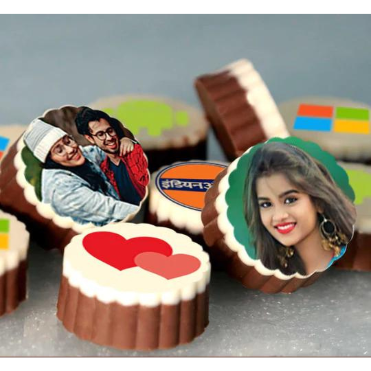 The Best Teddy Day Personalised Photo Chocolate