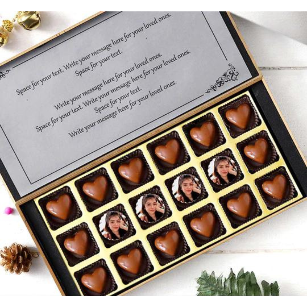Valentine Love Special Greetings Personalised Photo Chocolate