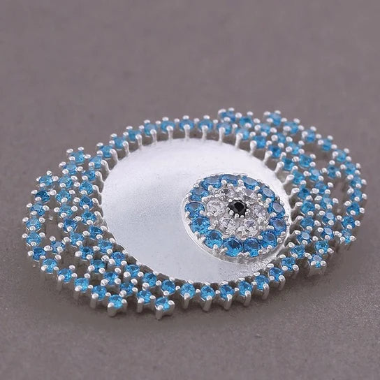 Evil Eye Brooch- Blue-4