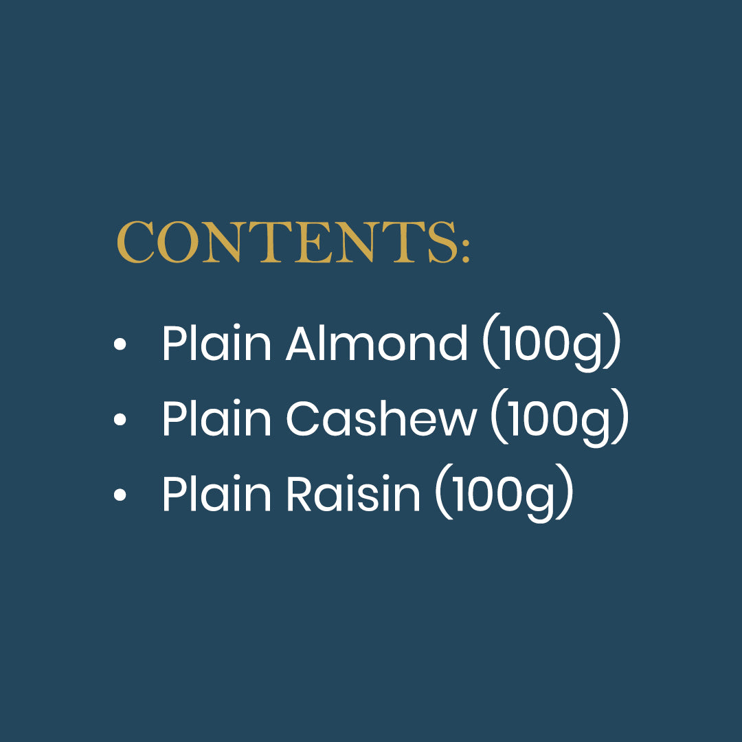Celebration Gift Box (Cashews, Almonds , Raisins) 100 Gram - each