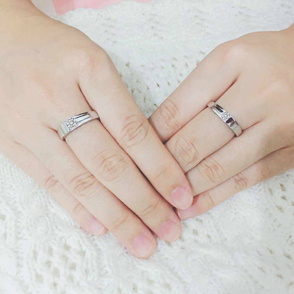 Ravishing Couple Rings in Sterling Silver-4