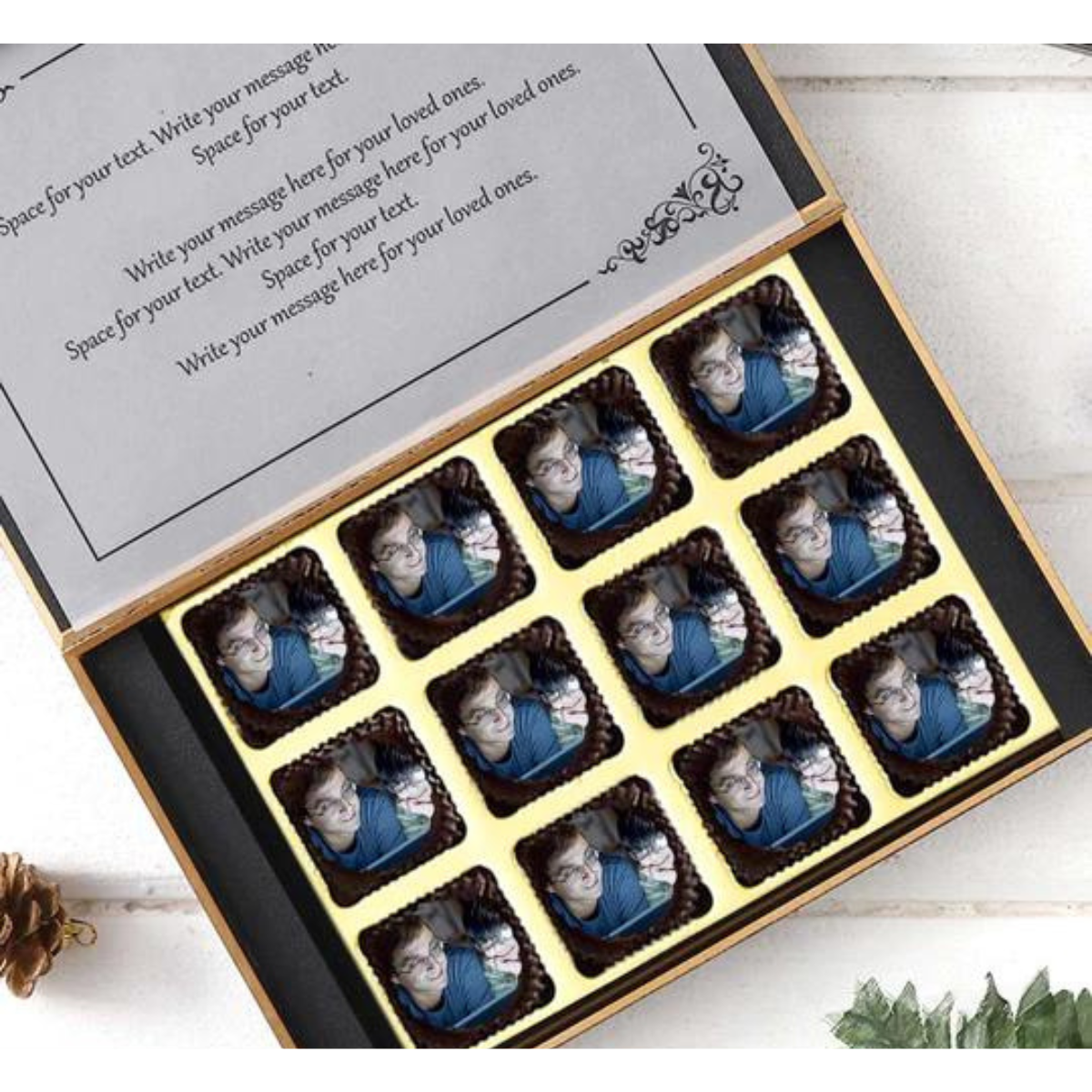 Personalized Happy Father's Day Photo Chocolates Gift Box For Dad 2