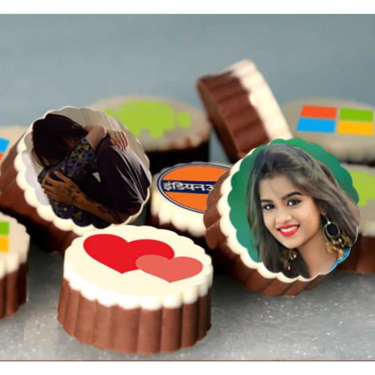 Top Class Hug Day Personalised Photo Chocolate
