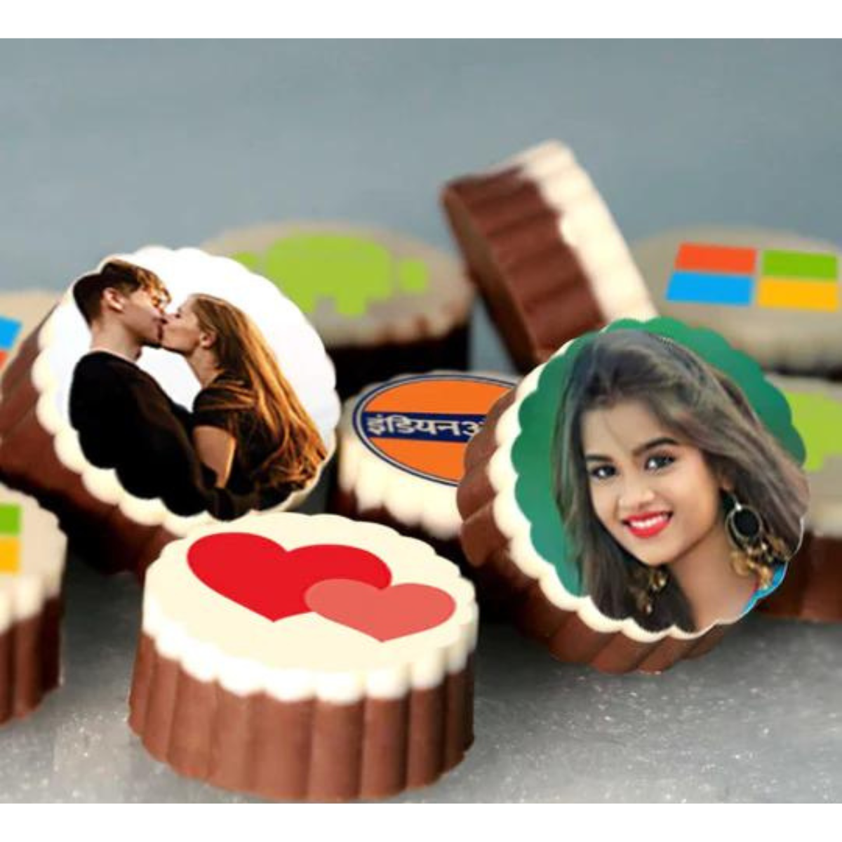 Kiss Day Personalized Photo Chocolate