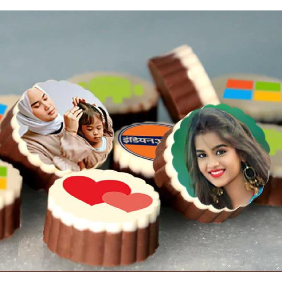 Personalised Hug Day Photo Chocolate