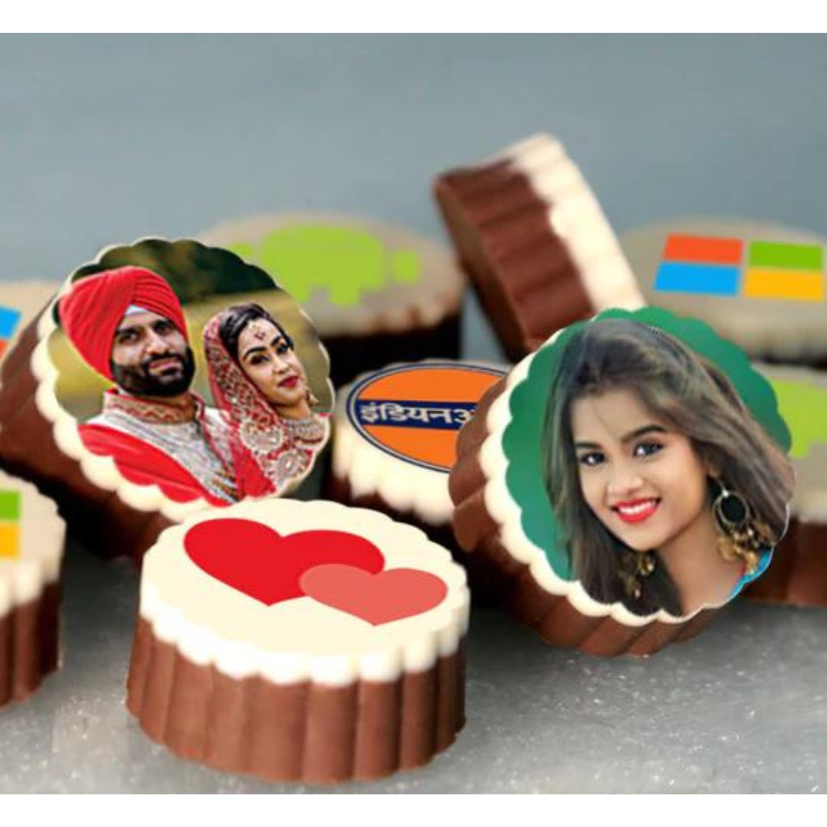 Hug Day Personalised Photo Chocolate